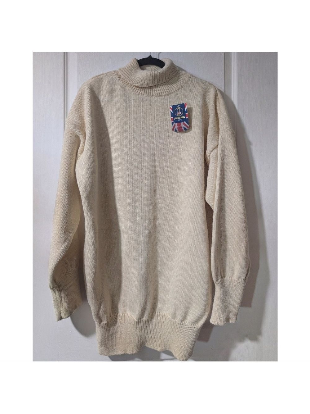 Niffi | Oversized Unisex British Wool Turtleneck In Cream